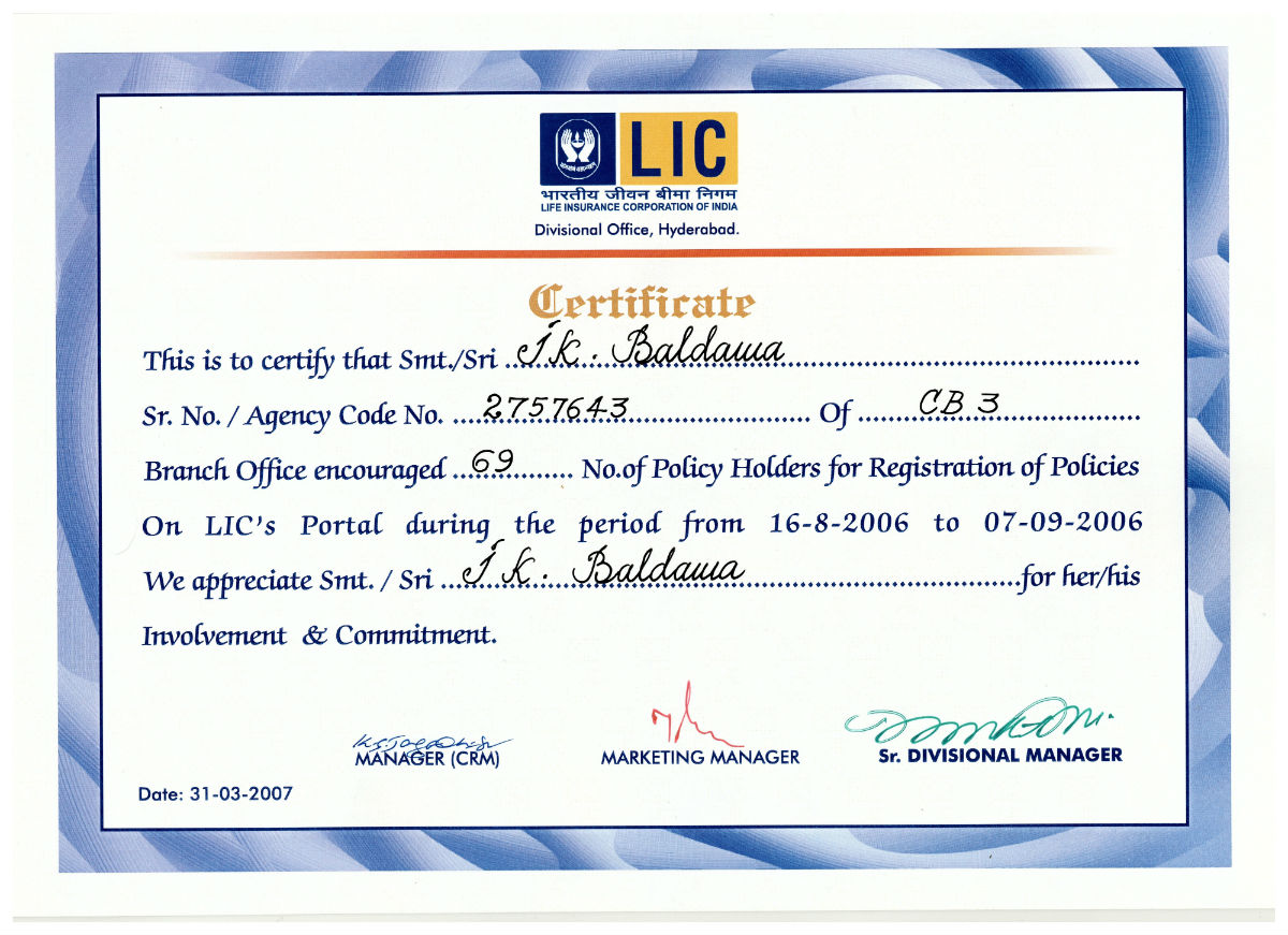 LIC PORTAL CERT