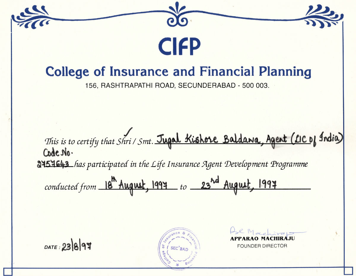 CIFP Certificate